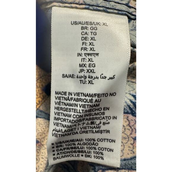 Amazon Essentials Pineapple Print Short-Sleeve Button-Down MEN’s Size XL NEW - Picture 7 of 9